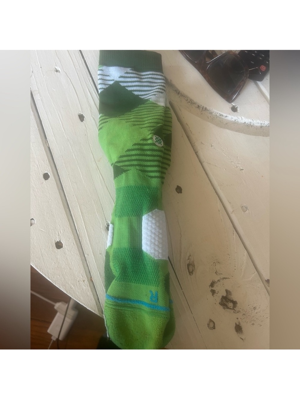 Stance Men's Athletic Crew Sock - Green & White